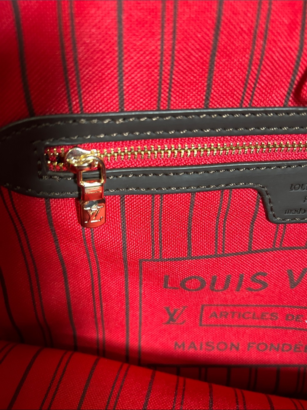 Louis Vuitton Brown Damier Ebene Check Canvas Tote - Picture 13 of 15